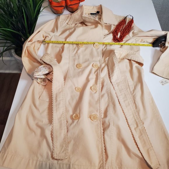 Sonoma Life+Style Butter Cream/Tan Trench Coat Size M Lightweight Winter… - Picture 10 of 12